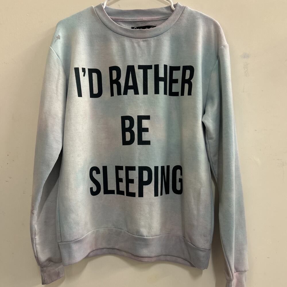 Freshtops “I’d Rather Be Sleeping” Girls Sweater Size Medium